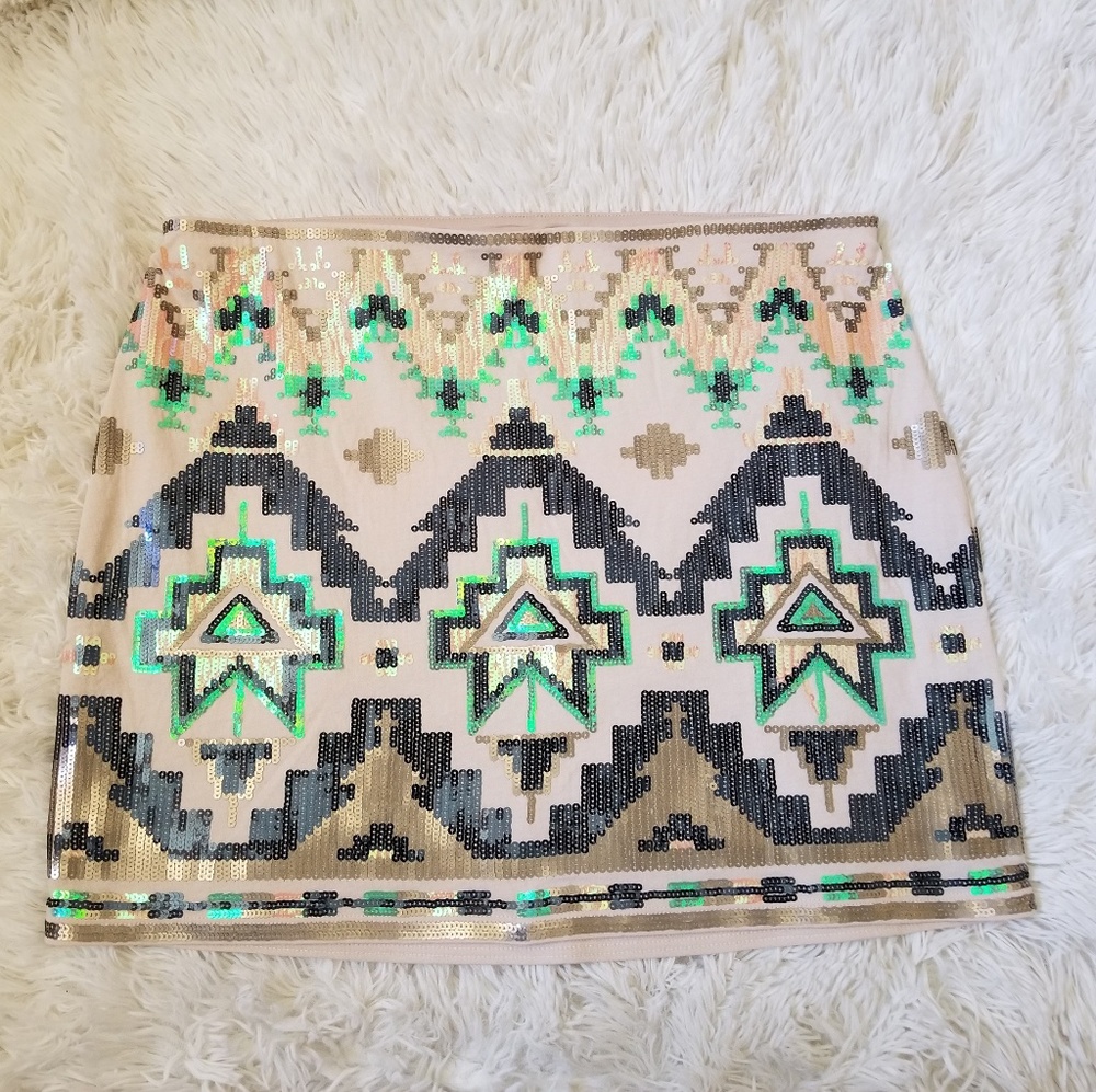 Express Sequin Skirt